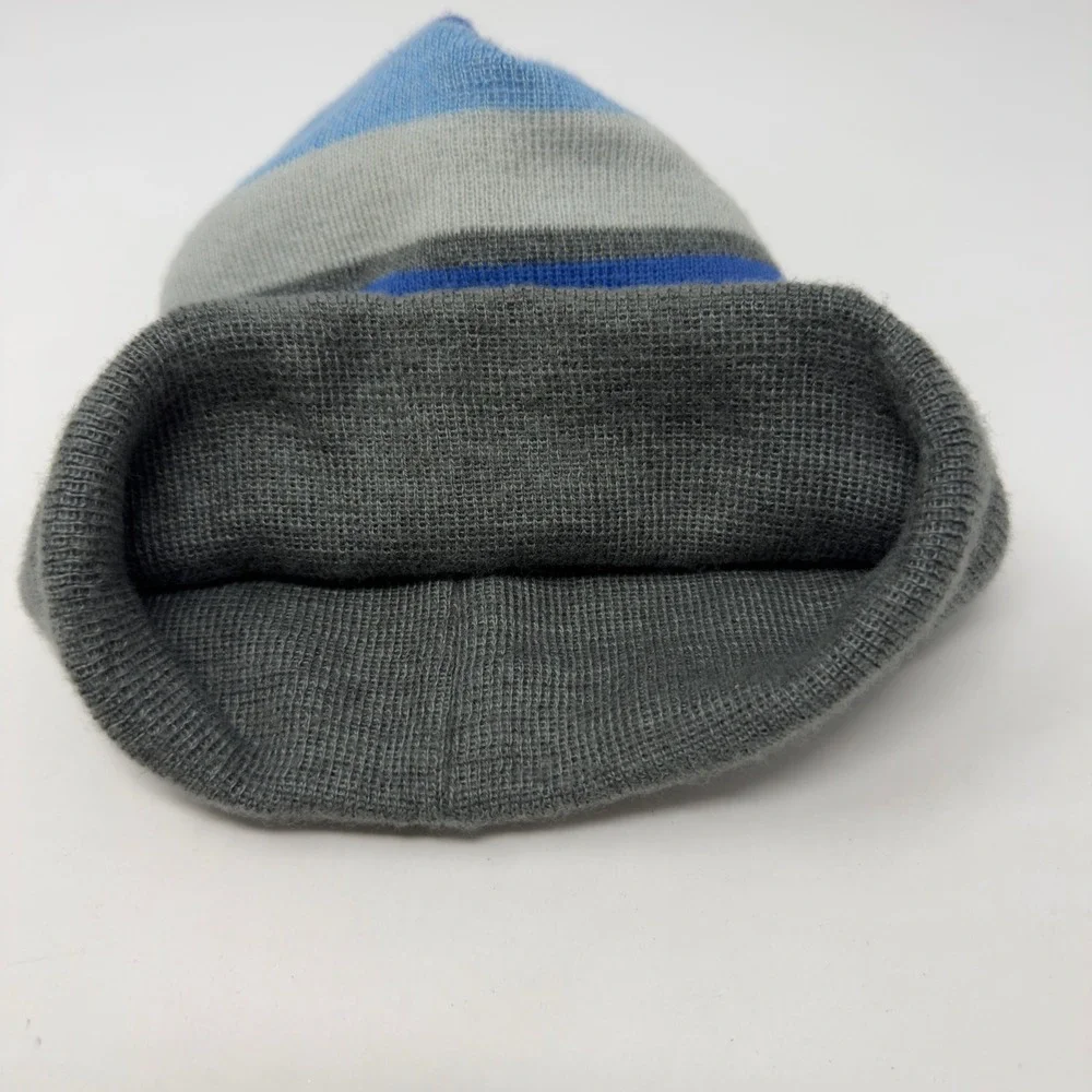 Harry Potter Ravenclaw Beanie Hat Grey Blue Striped Cuffed Knit One Size 2018‎